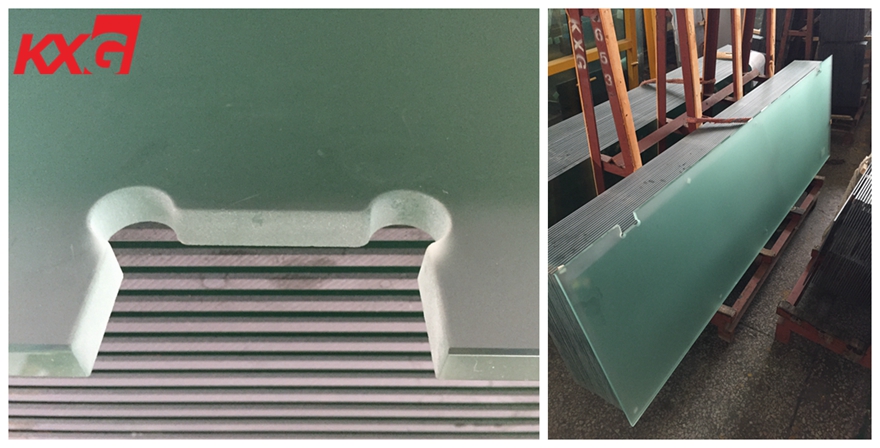 Tempered frosted glass for shower room bathroom processing