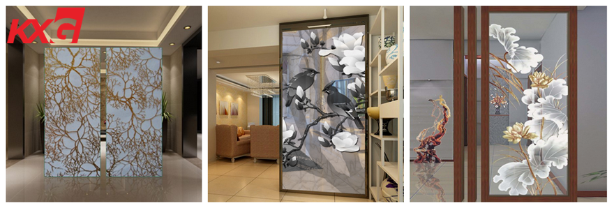 4+4mm PVB decoration laminated fabric glass wall