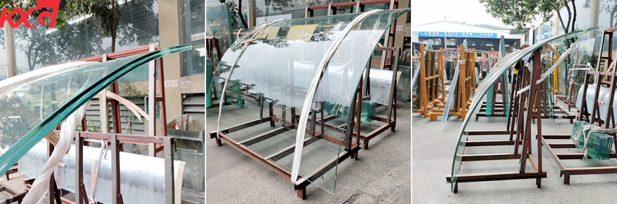 curved tempered laminated glass