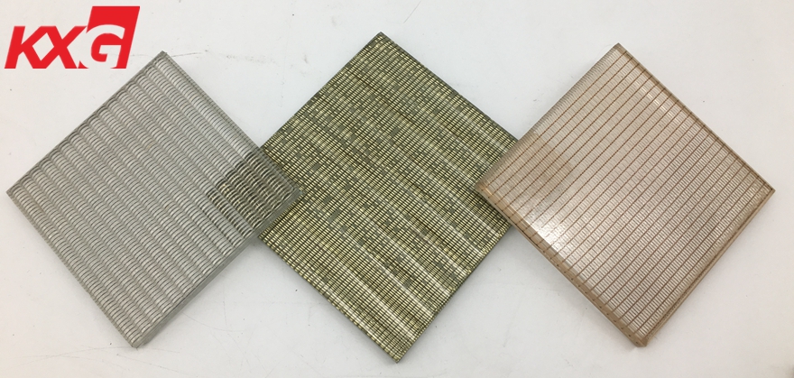 Glass factory high quality 4+4mm PVB decoration laminated fabric glass