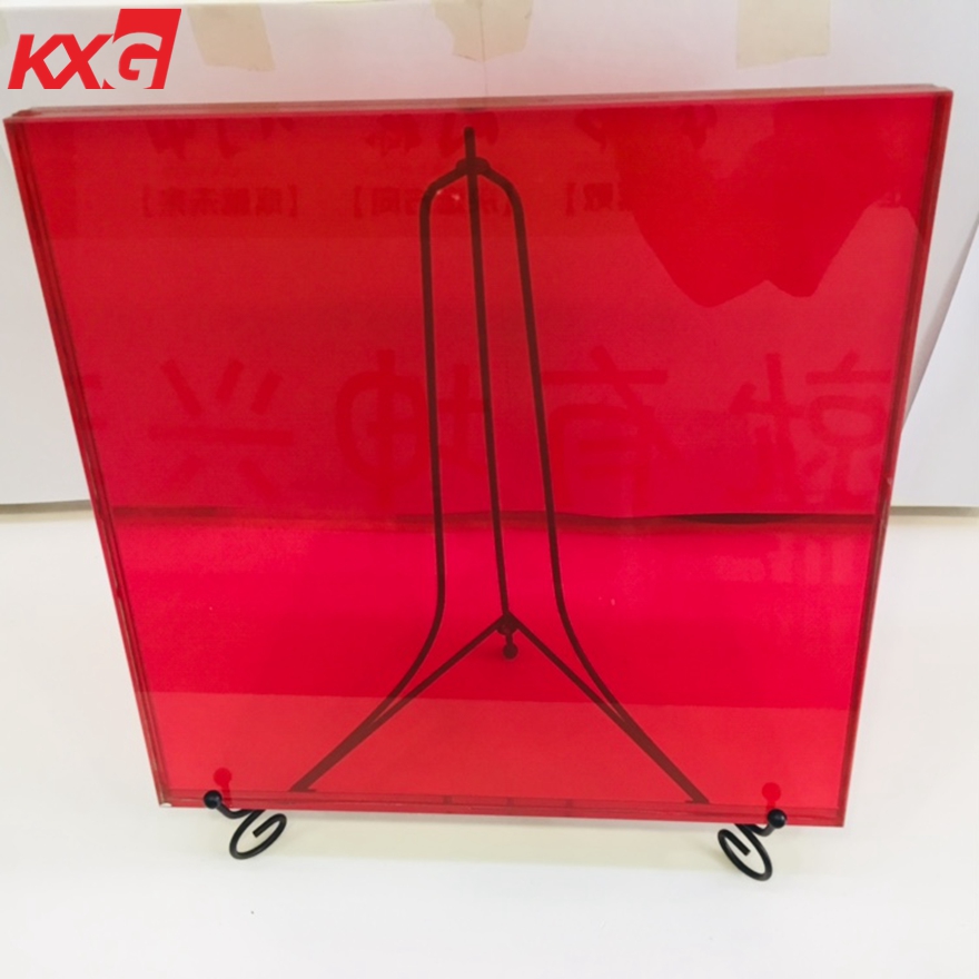 Proveedor de vidrio laminado multicolor de 10.76 mm de color PVB templado que construye vidrio laminado