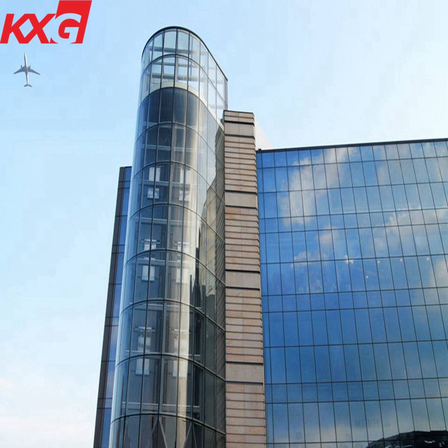 Xây dựng nhà sản xuất kính tường rèm giá bán buôn kính cường lực gấp đôi ba kính cách nhiệt