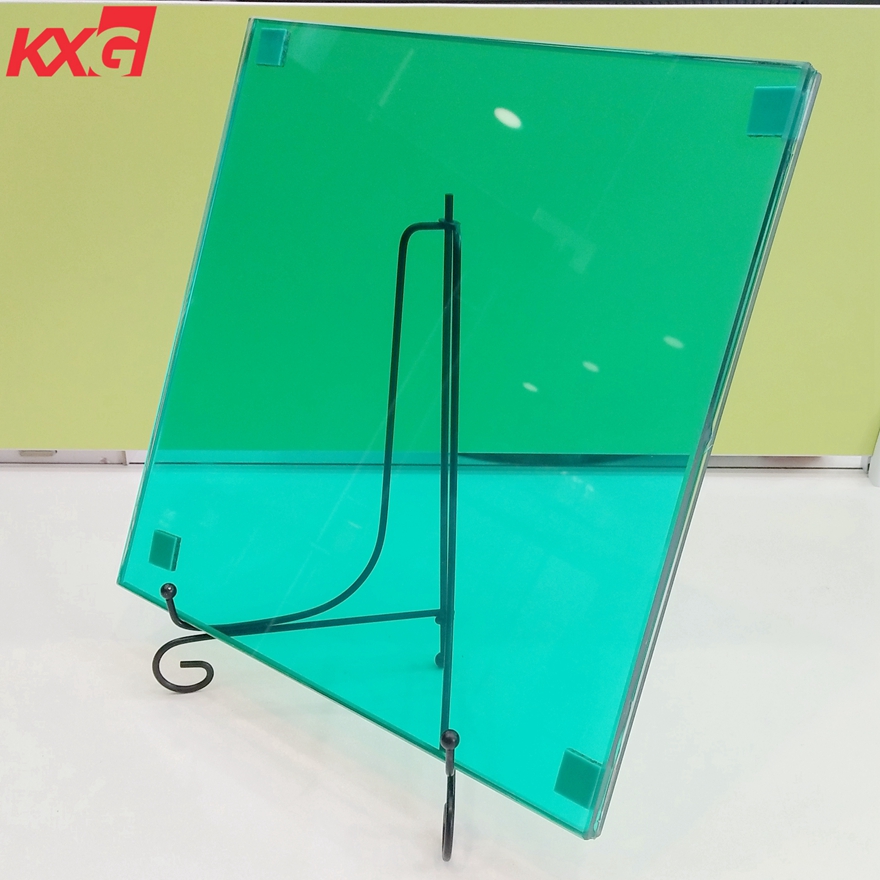 China 88.4 colored tempered laminated glass factory, 17.52mm colored PVB film tempered laminated glass suppliers, 8mm+1.52mm colored PVB film+8mm clear tempered laminated glass factory