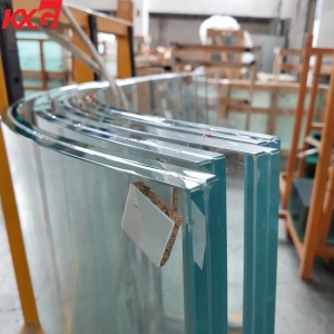 China building glass factory 21.52mm extra clear curve tempered laminated glass, extra clear 10104 bend safety toughened building glass
