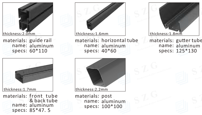 SZG Swimming Pool Retractable Awning Cover