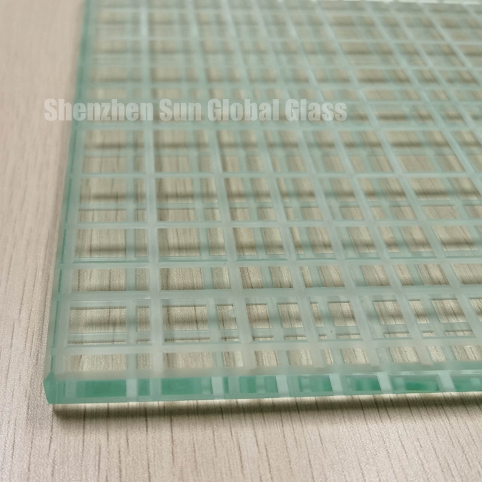 10mm double side fluted frost glass