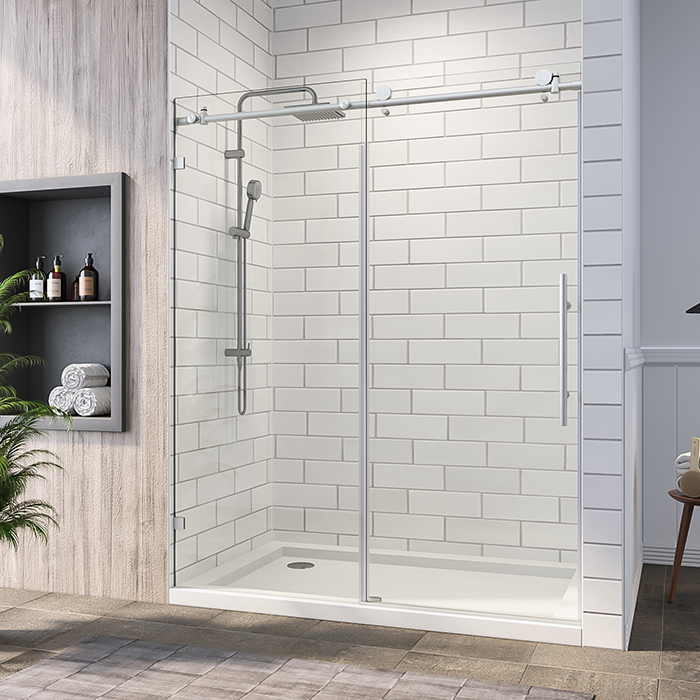 10mm tenpered framrless sliding glass door