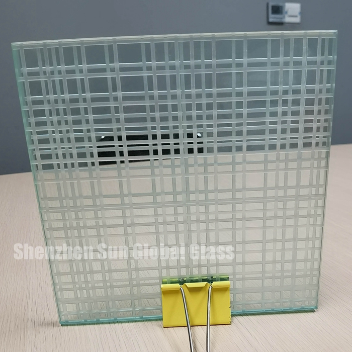 10mm double side fluted frost glass