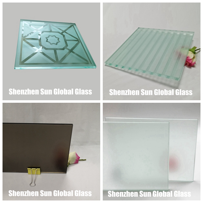 frosted glass shower door