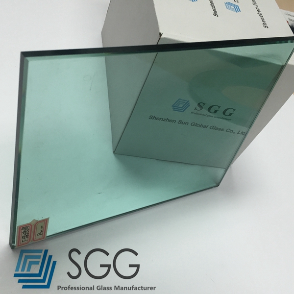8mm F green tempered glass
