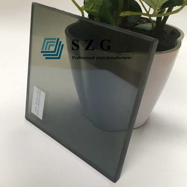 13.52mm light gray reflective laminated glass