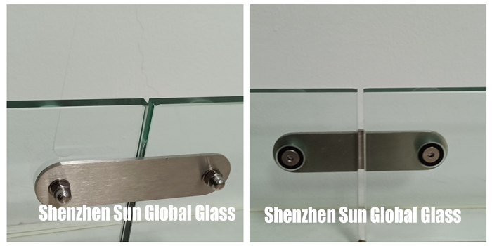 paddle tennis court glass with fittings
