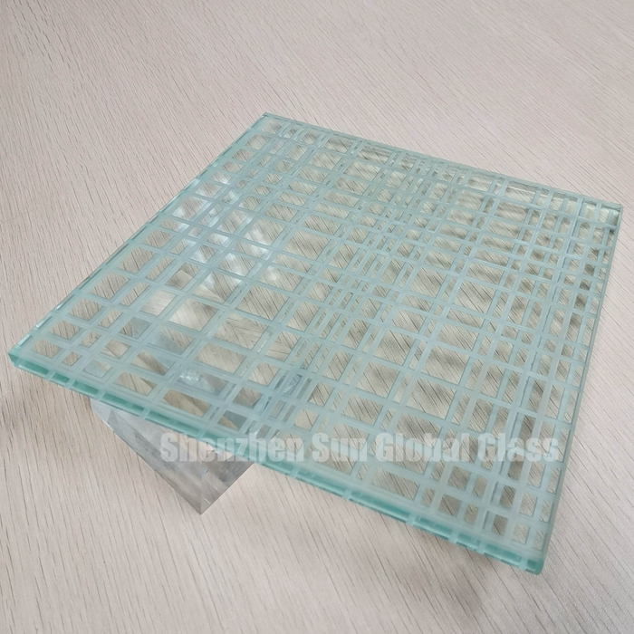 10mm double side fluted frost glass