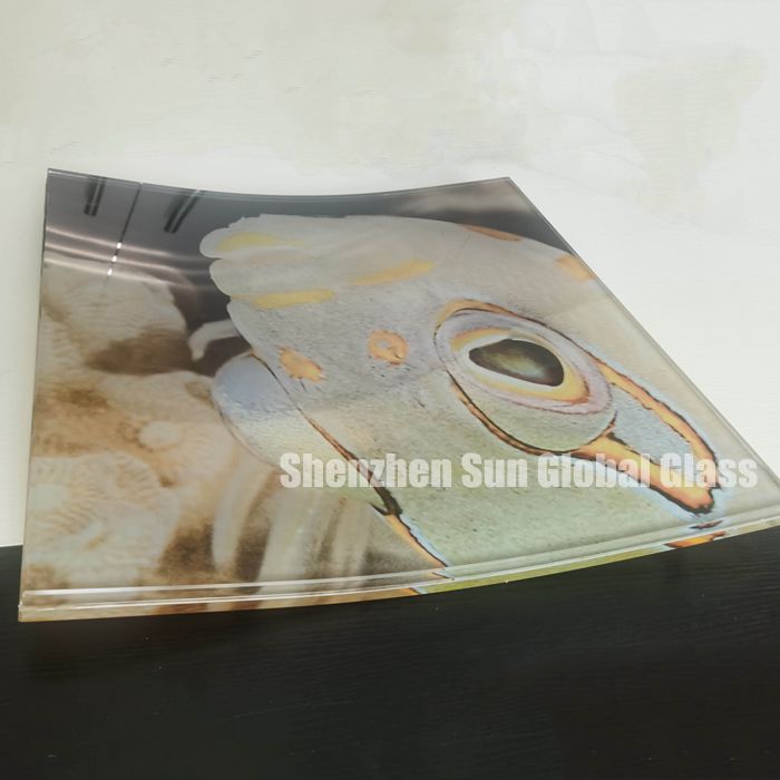 1010.4 ESG VSG curved glass, 21.52mm curved glass, 10mm+10mm curved tempered glass, 10+10 tempered laminated curved glass, digital printed curved glass, curved tempered glass