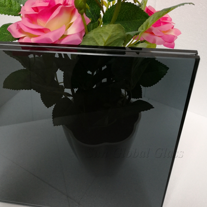 13.52mm Euro grey tempered laminated glass, 6mm light gray tempered glass+1.52PVB+ 6mm clear tempered glass, 6mm+6mm grey toughened laminated glass