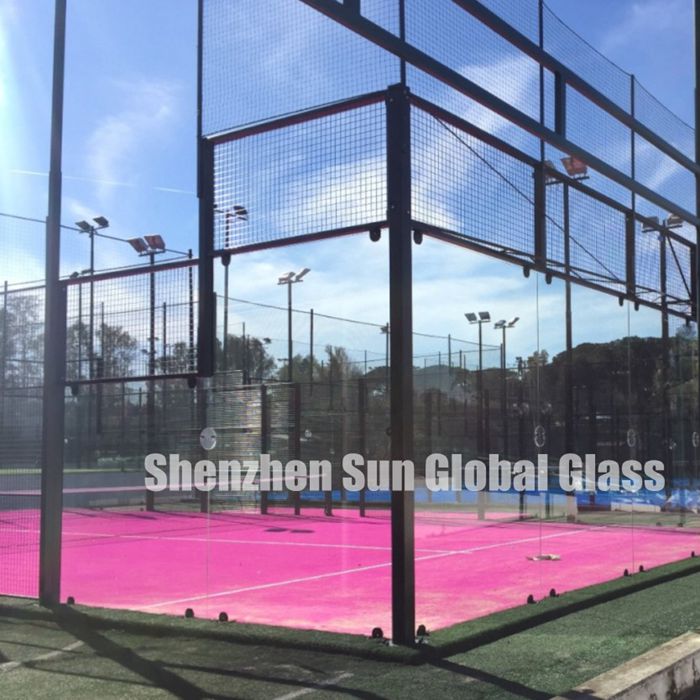 13.52mm laminated glass, paddle courts glass, padel court glass, 12mm glass for padel tennis courts, tennis courts, glass paddle courts, 12mm padel courts glass