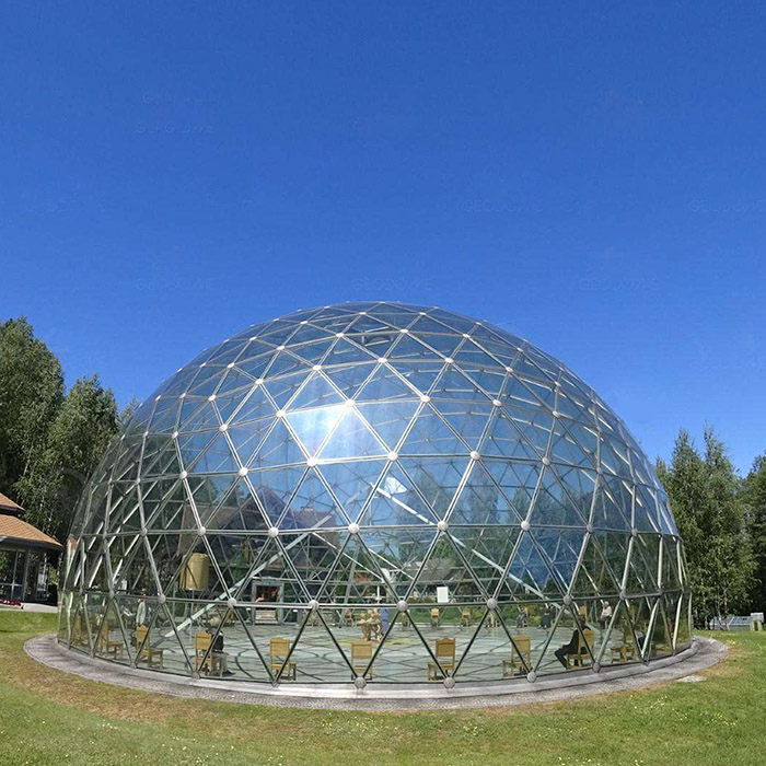 12.28mm قبة الزجاج المقسى SGP واضحة ، زجاج مقسّى 5 مم + 2.28 مم زجاج SGP + 5 مم للقبة ، زجاج مقوى مصقول فيلم SGP للقبة