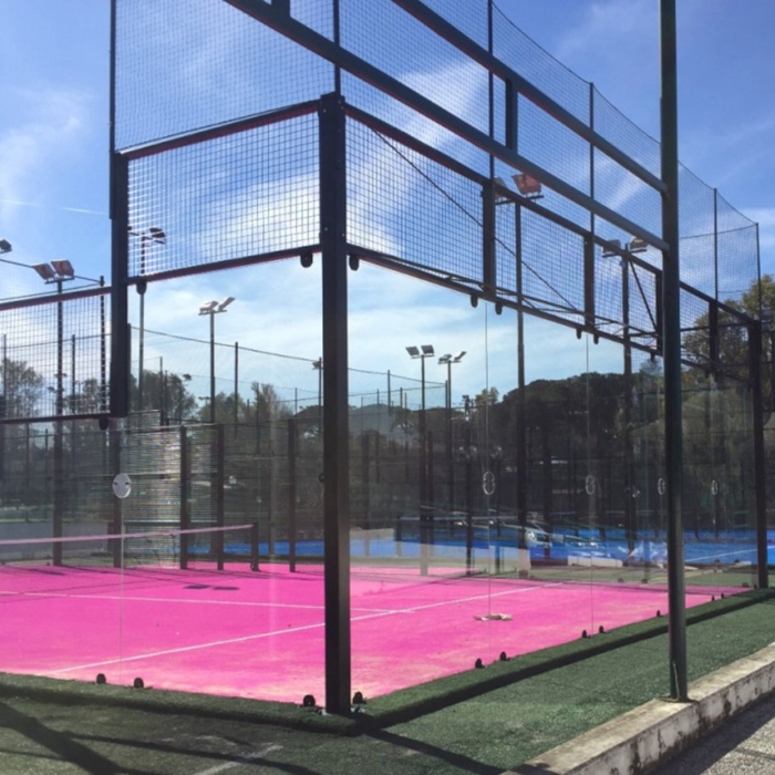 12 mm klare, gehärtete Glaswand für den Zaun des Tennispadelplatzes, 12 mm transparentes Hartglas für den Baldachin des Tennispadelplatzes im Freien, 1/2 Zoll dickes ESG-Glas für den Tennispadelplatz