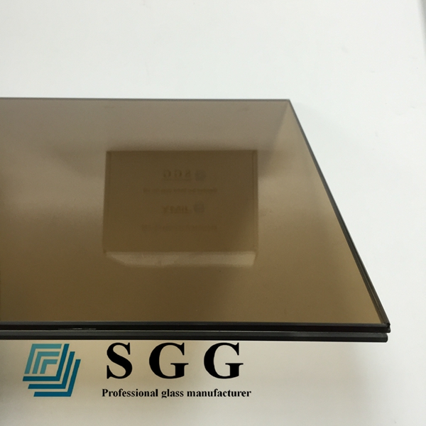 13.14 mm Bronze ESG Laminated Glass, 662 Bronze ESG laminiert Glas, 6 mm + 1.14 mm PVB + 6 mm Bronze VSG ESG Glas
