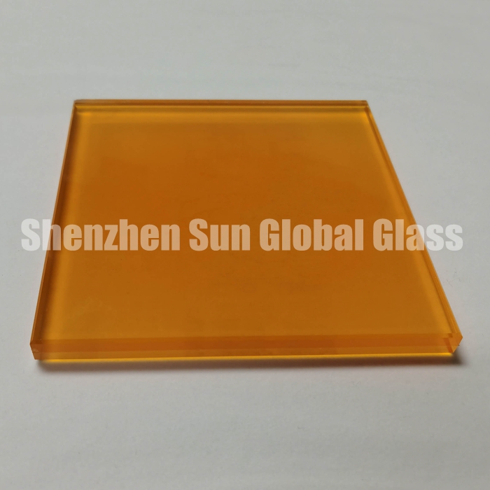 13.52mm frosted colored PVB laminated glass, 66.4 colored toughened laminated glass SGCC certified glass factory, 1/2 inch colour ESG VSG glass CE certified glass factory
