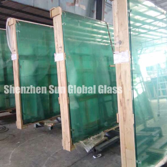 13,52 mm gehärtetes Verbundglas für Padelplätze, CE- und SGCC-zertifizierte 6 mm + 6 mm klare, gehärtete Sandwichglas-Paddelplätze, 66,4 ESG VSG-Tennisplätze