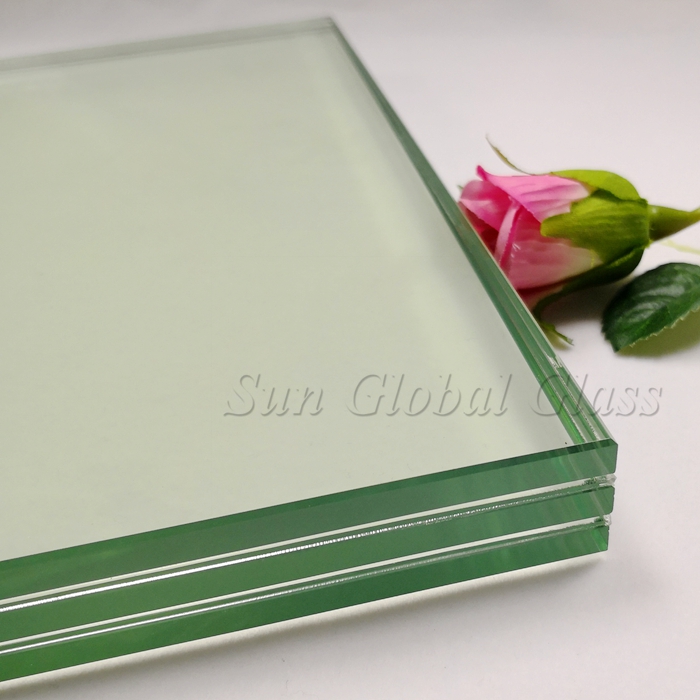 33.04mm tempered laminated glass, 10mm+1.52+10mm+1.52+10mm toughened laminated glass, 33.04mm clear tempered sandwich glass