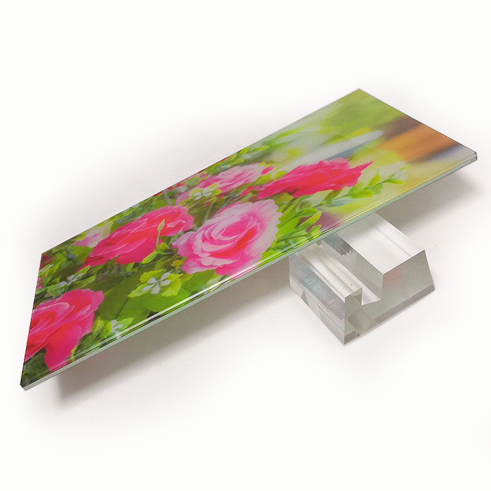 33.1 verre imprimé feuilleté numérique, 3 + 0.38 + 3mm verre trempé trempé, 6.38mm PVB trempé fabricant de verre feuilleté