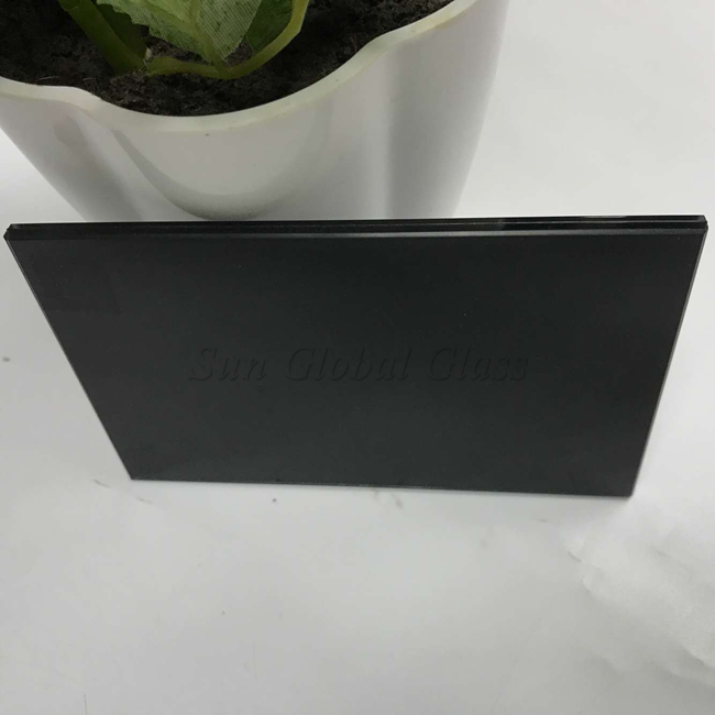 الزجاجية الرمادية الداكنة المغلفة بألواح الزجاجية ، والزجاج ال8-38 PVB الرمادي المغلف ، 4 + 4 زجاج الأمان المغلفة ،