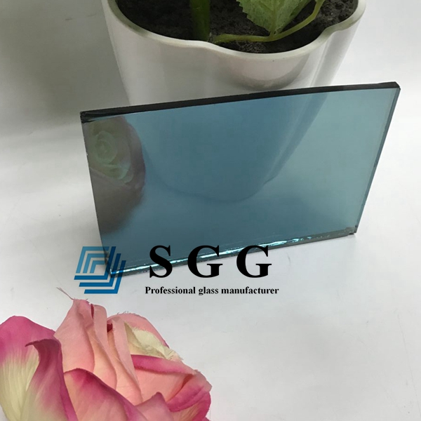 vidro reflexivo azul de 4mm Ford, vidro reflexivo azul claro de 4mm, vidro de controle solar azul de 4mm Ford