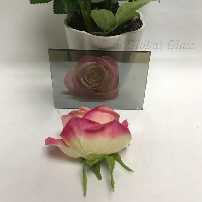 زجاج عاكس باللون الرمادي باليورو 5.5 مم ، وزجاج عاكس باللون الشمسي الرمادي الفاتح ، و 5.5 مم عاكس للزجاج الرمادي المطلي باليورو