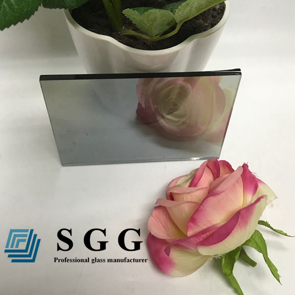 Vidrio reflexivo gris Euro de 5 mm, vidrio recubierto gris Euro de 5 mm, vidrio reflectante gris claro de 5 mm