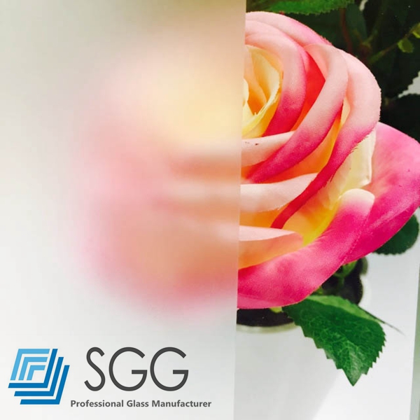 ácido de 5mm, 5mm esmerilado de vidrio, vidrio obscuro de 5mm grabado al agua fuerte