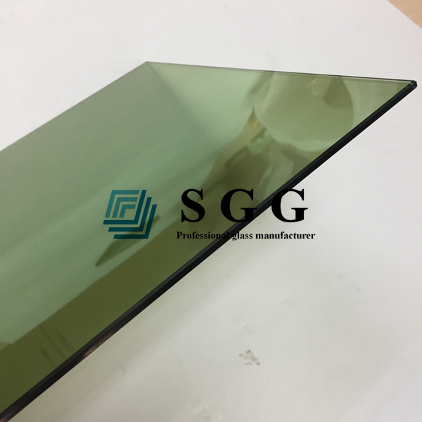 5mm dark green reflective tempered glass, 5mm green reflective coating toughened glass, 5mm dark green reflective solar control tempered glass