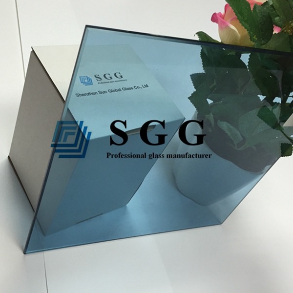 5mm light blue tempered glass panels，5mm light blue toughened glass manufacturer, 5mm blue tempered safety glass