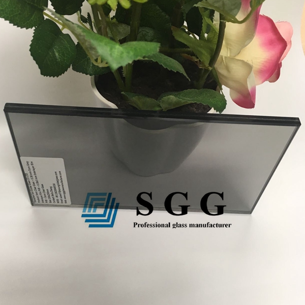 6.38mm light grey laminated glass factory, 3mm+3mm light grey PVB   laminated glass, 6.38mm light grey sandwich glass panel