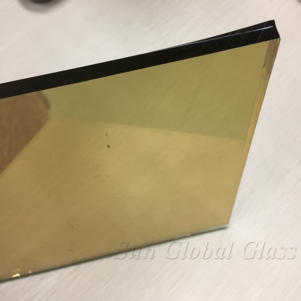 8MM Golden Reflective Glass, 8MM Gold Coated Reflective Glass, 8MM Golden Coating Reflective Glass