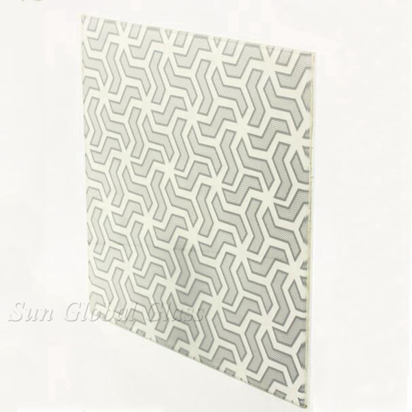 8mm di serigrafia vetro, seta stampa vetro temperato 8mm, 8mm di stampa a schermo piatto