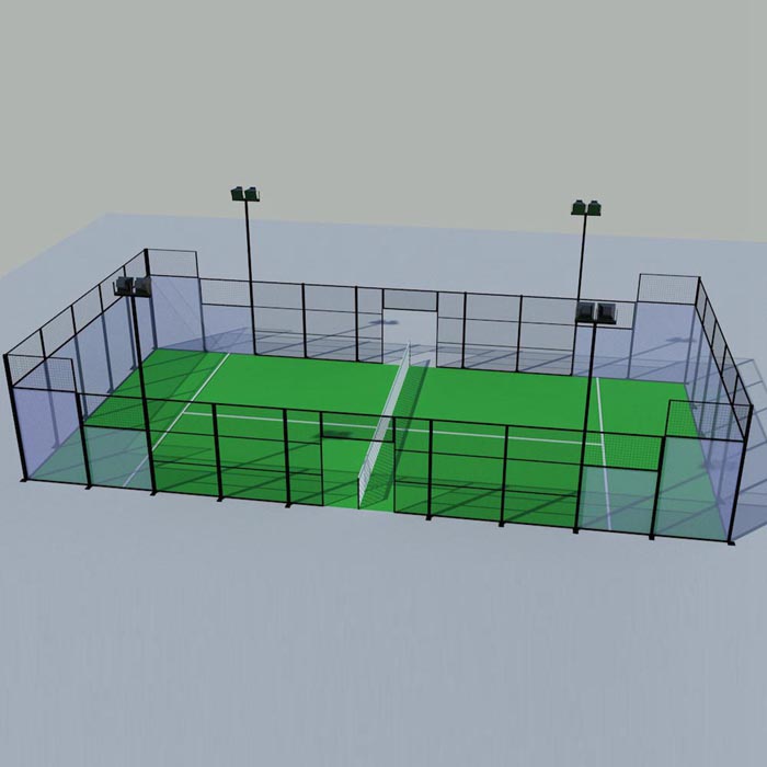 Prix de verre complet du court de tennis de padel standard CE, coût de tennis de court de padel portable complet en Chine, systèmes de construction de courts de padel intérieurs et extérieurs à vendre