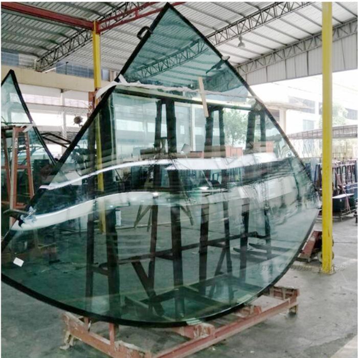 Flat & cong 18mm cách điện thủy tinh, phẳng 6mm Tempered Glass + 6A + 6mm Tempered Glass, phẳng & Bent 18mm cứng cách điện thủy tinh