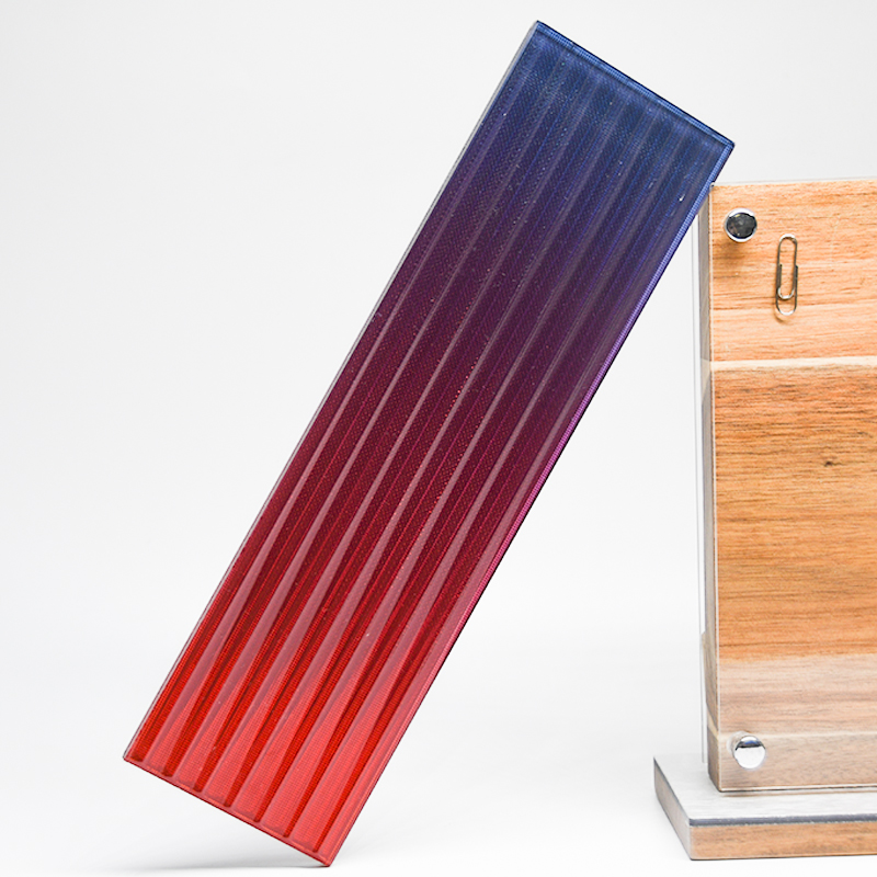 Stripe Decorative Glass Gradient Laminated Glass For Furniture Door Partitions Glass