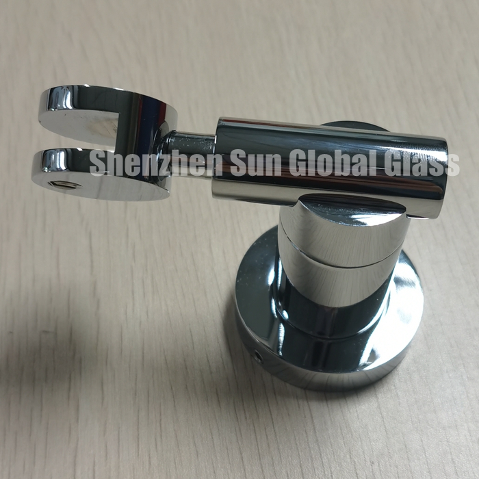 clamps for frameless bathroom mirrors, steel glass clamp for shower room mirror, adjustable clamps to tilt mirrors
