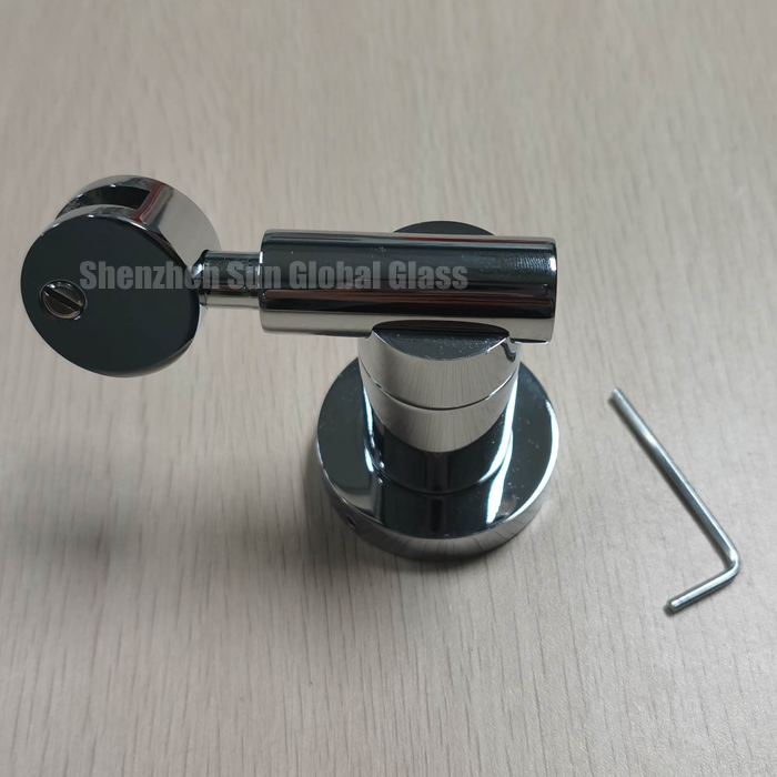 clamps for frameless bathroom mirrors, steel glass clamp for shower room mirror, adjustable clamps to tilt mirrors