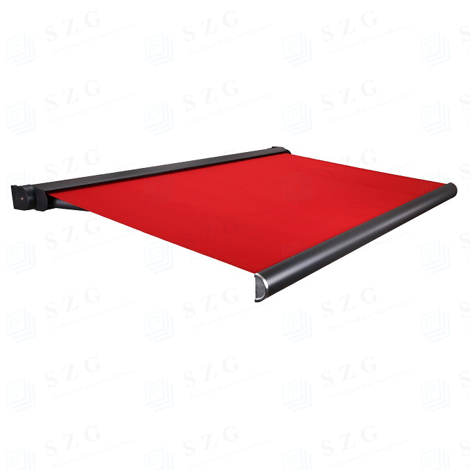 電気フルカセットの格納式オーニング、フルカセット折りたたみアームオーニングキャノピー、自動電動後の格納式パティオアワニング