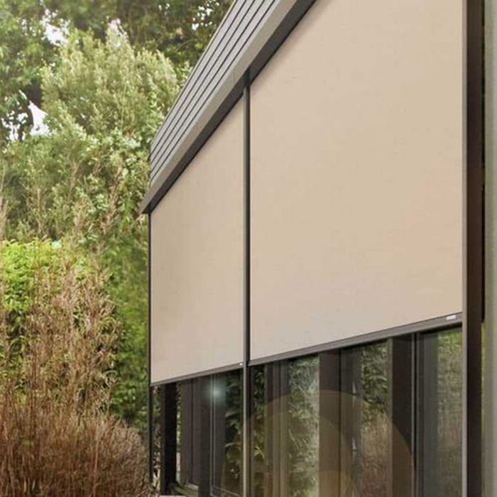 retractable horizontal shade vertical awning, remote control vertical drop roll awnings systems, sun shade side mount window blinds coverings