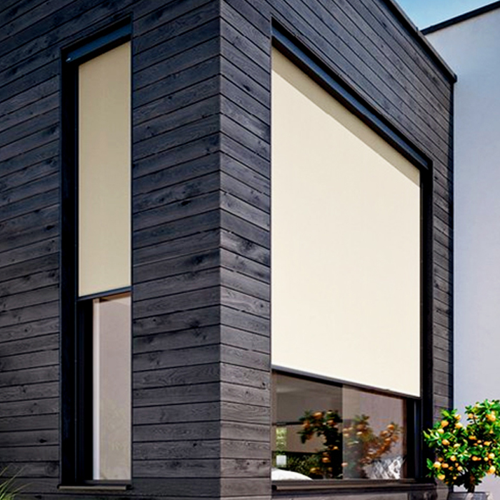 retractable horizontal shade vertical awning, remote control vertical drop roll awnings systems, sun shade side mount window blinds coverings