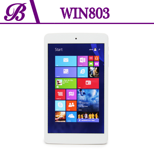 China 8-inch BAYTRAIL-T Z3735G chip, front camera 300,000 pixels, rear camera 2 million pixels, 800 * 1280 IPS 1G 16G touch tablet Win803 manufacturer