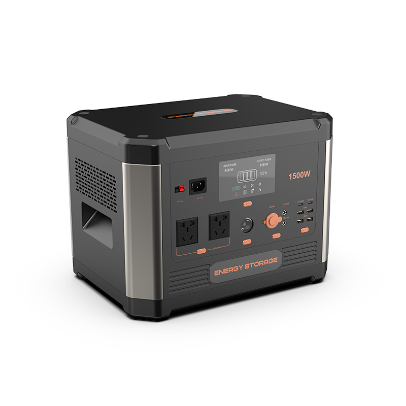 Batterie lifepo4 de centrale électrique haute capacité 1500w avec banque d'énergie solaire USB AC DC en stock