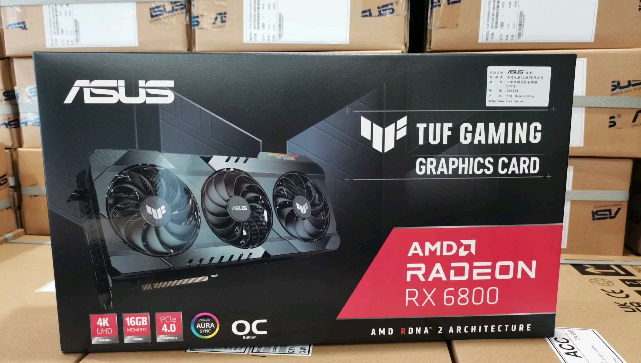China Hot sale stock AMD RX6800 16GB GDDR6 gaming graphics card RX6600 6600XT 6800 6900 XT for gaming manufacturer