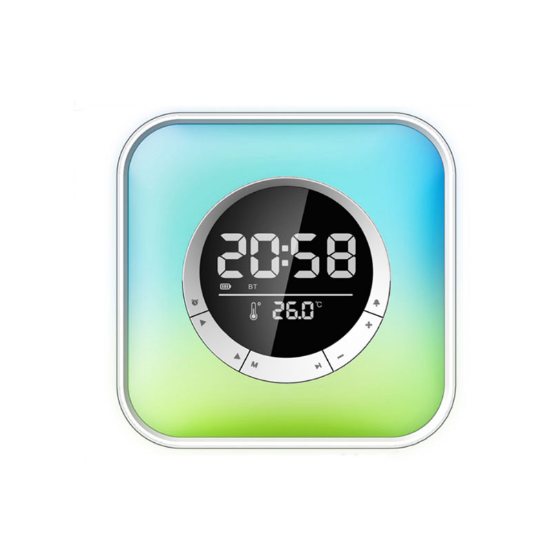 Clock Bluetooth Speaker  with Colorful Lights  NSP-0277