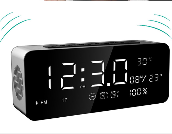 Bluetooth With Alarm Clock Speaker,Calender,Temperature NSP-0081